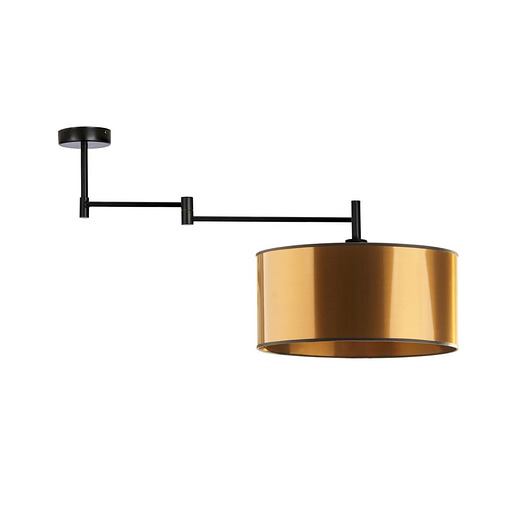 plafony Czarna lampa sufitowa z miedzianym kloszem RANGUN MIRROR w stylu industrialnym