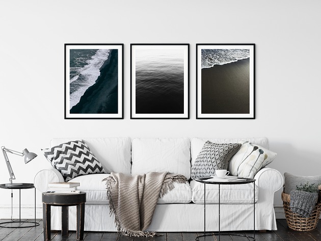 Zestaw trzech plakatów Black Ocean myscandi