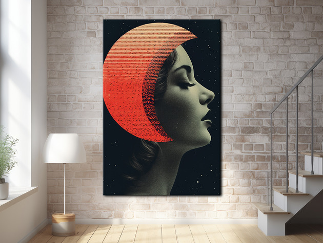 plakaty Pył księżycowy - Plakat - Druk - Kolaż, Abstrakcja, Surrealizm, Loft #24
