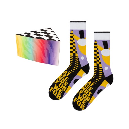skarpetki damskie Kolorowe skarpetki UV świecące w ultrafiolecie, unisex, bawełniane, design