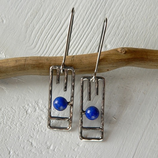 kolczyki srebrne Kolczyki srebrne -lapis lazuli-kulki-