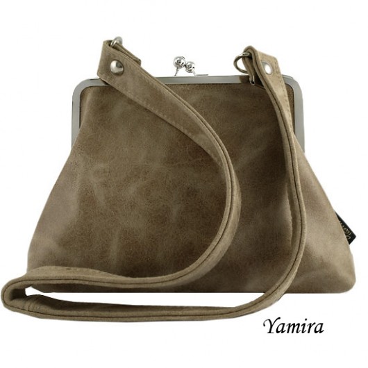 Torebka L :: classic dark beige leather :: yamira