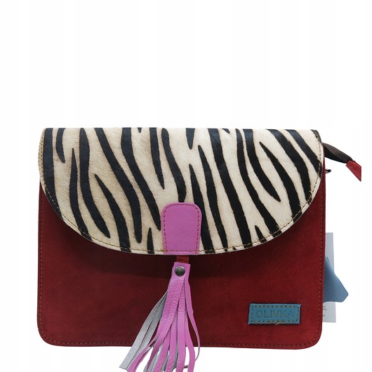 torby na ramię Torebka klasyczna elegancka skórzana zamszowa elegancka klapka wzór OLIVKA