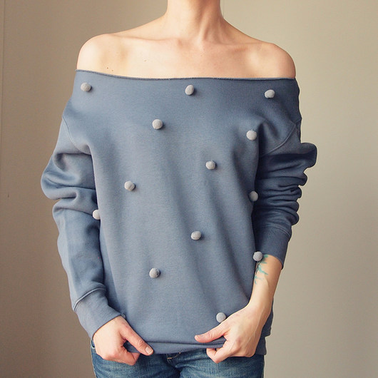 bluza bez kaptura damska Bluza z pomponami Wybierz kolor S-XXL Z