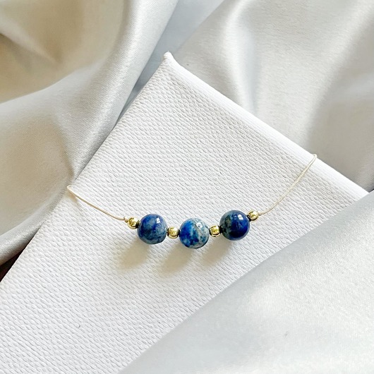 bransoletki na sznurku Bransoletka na sznurku z lapis lazuli i hematytami