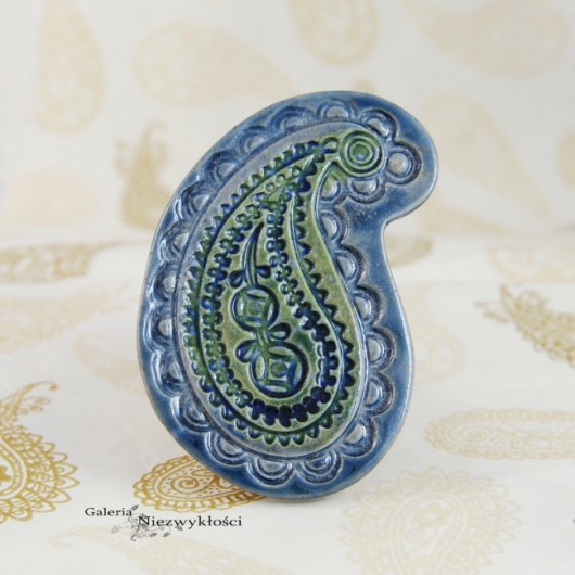 Orient w niebieskościach z zielenią-paisley Dorca