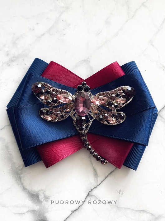 broszki Brosza z ogromną Ważką z kryształkami NEW