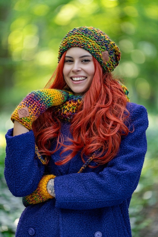 czapki damskie Czapka MERINO 100% Neverland Kolory + podszewka BAWEŁNA