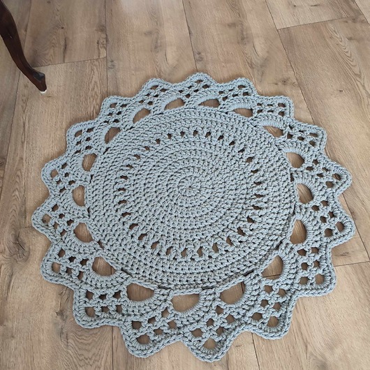 dywany Dywan szydełkowy ze sznurka 90cm