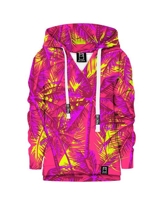 bluzy dla dziewczynki Bluza Dziewczynka DR.CROW Neon Palms Pink