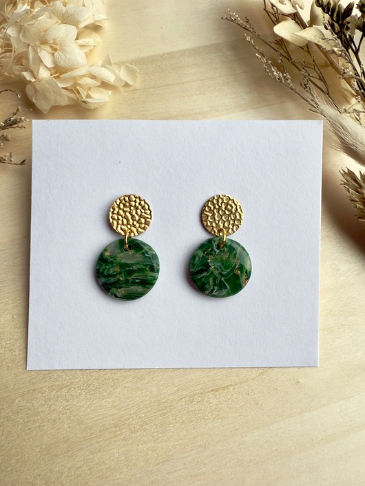 kolczyki z masy plastycznej Kolczyki Świąteczne