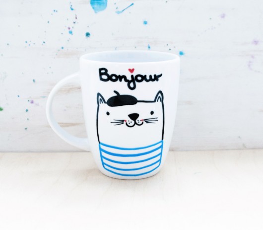 Bonjour - kubek porcelanowy  miamilu