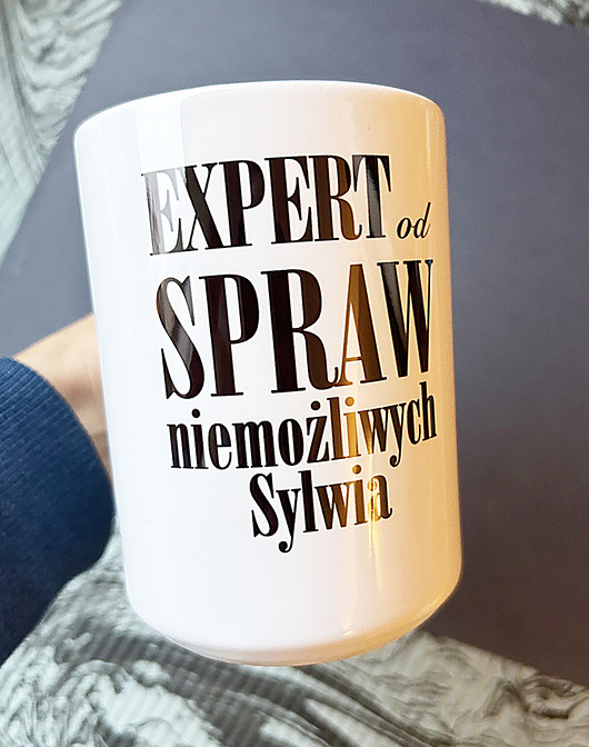 kubki Ekspert od spraw niemożliwych, kubek specjalisty  z imieniem lub bez