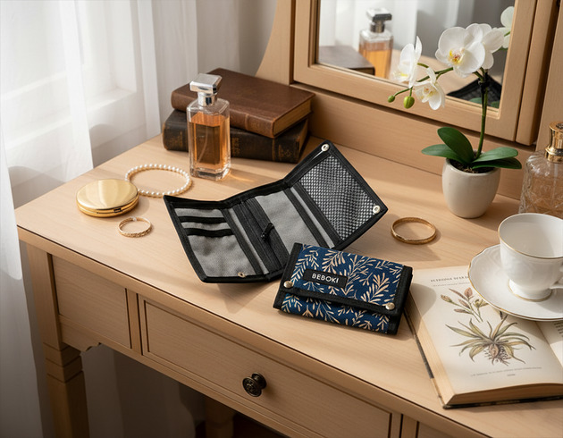 portfele damskie Portfel Liście / BEBOKI wodoodporny