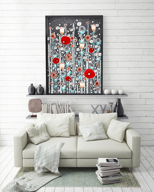 Łąka 60x90cm Malgorzata Domanska