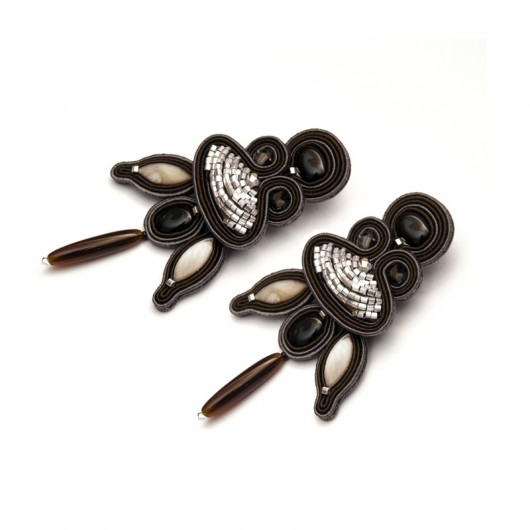 Kolczyki soutache - duże, unikalne, boho maanuela