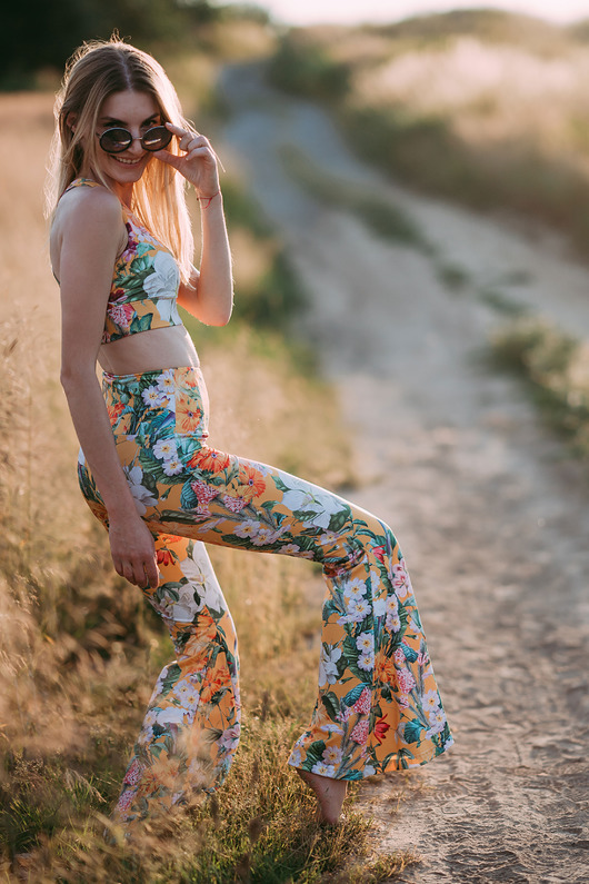 legginsy Legginsy dzwony Yogi Bells - Sunny Summer