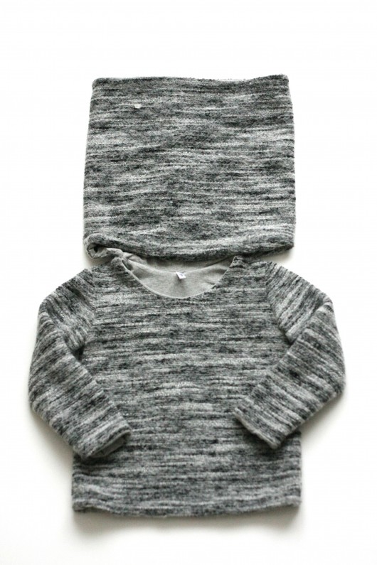 Dwustronny bluzo-sweter smock