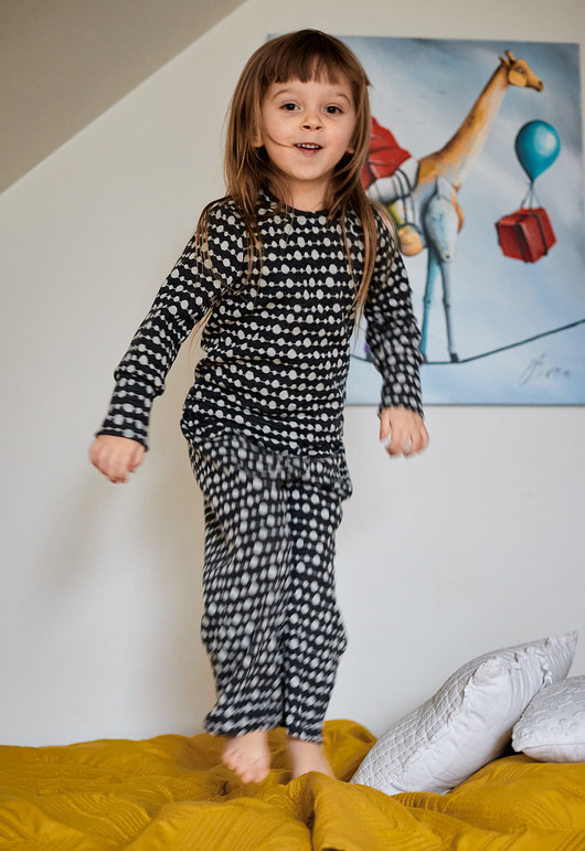 bluzki dla dziewczynki Ana Moroles, Bluzka 100 % merino Nino, Punto