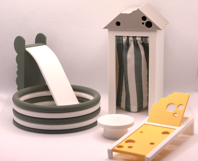 lalki Zestaw basen - mebelki dla myszek i lalek