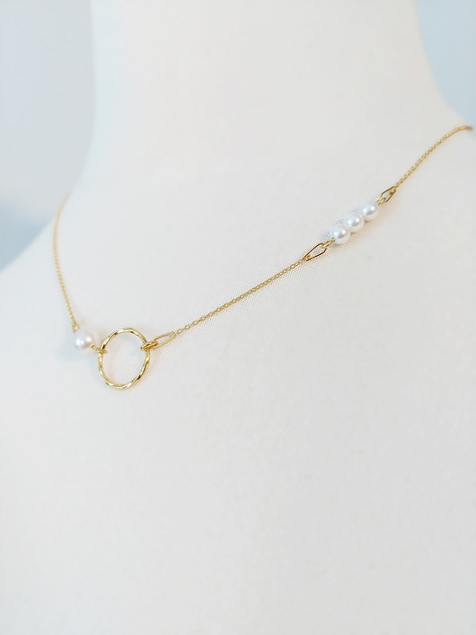 złote naszyjniki Naszyjnik z perełkami Swarovski