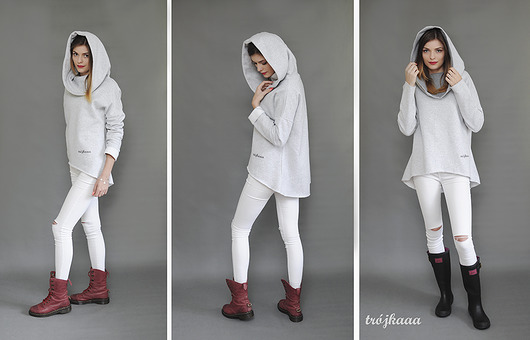 NEW_bluza BIG HOODIE szara S/M/L 3 for U