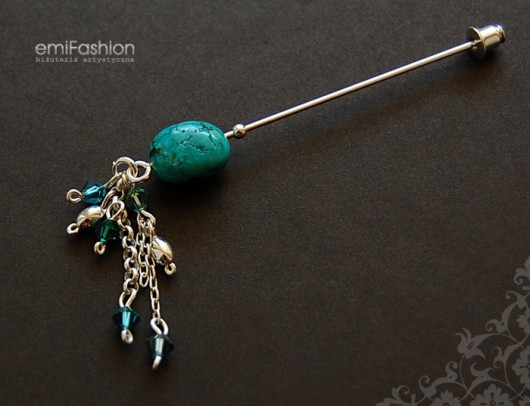 Turkusowa broszka MAREMI Jewelry