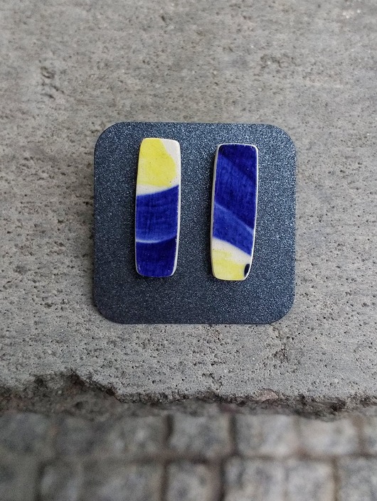 Kolczyki ceramiczne Włocławek biżuteria z talerzy