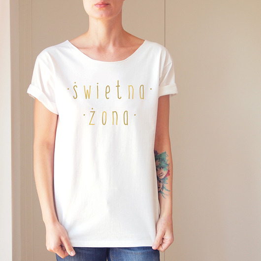 Świetna żona Gold Oversize ONE MUG A DAY