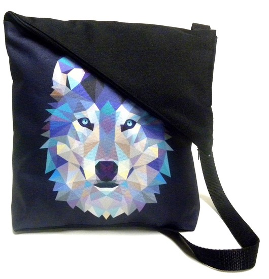 Torba listonoszka z wilkiem Gaul Designs