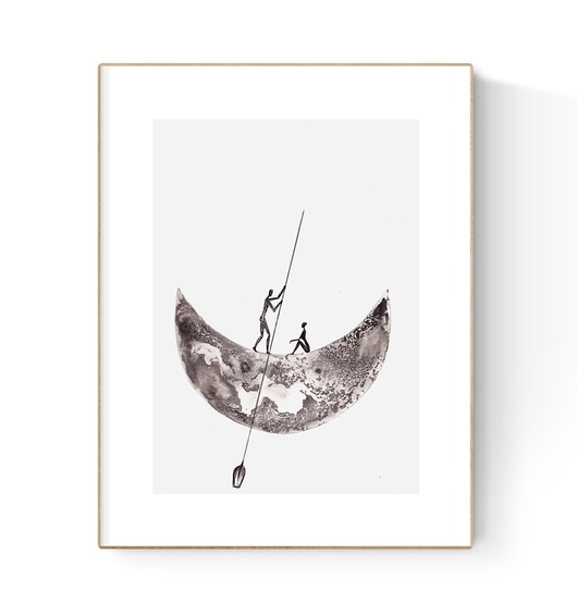 grafiki i ilustracje Grafika 21X30 malowana ręcznie na papierze