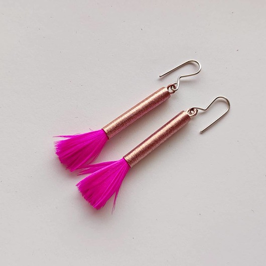 kolczyki z piórami PIÓRKO kolczyki