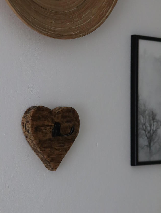 wieszaki Wieszak serce , podwójny , haczyk rustic
