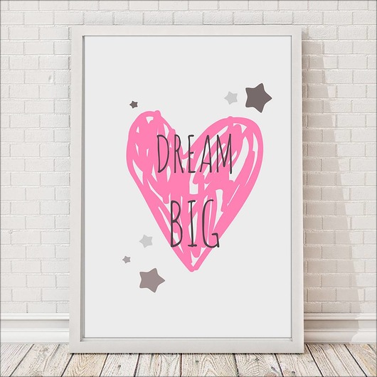 obrazy i plakaty do pokoju dziecięcego Plakat Dream big