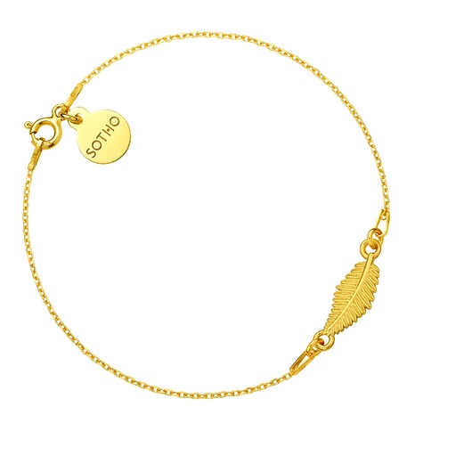 srebrne naszyjniki Złota bransoletka z liściem