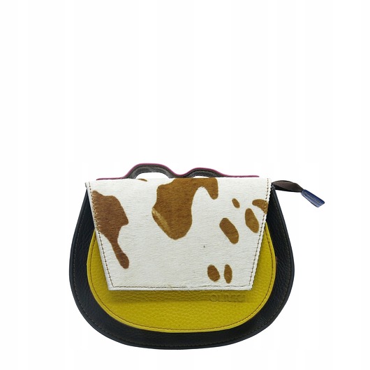 torby na ramię Torebka damska skórzana obrotowa klapka 4w1 rączka pasek OLIVKA