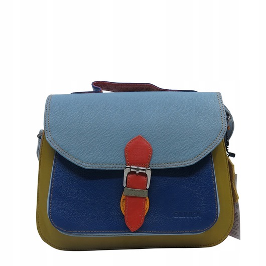 torby na ramię Torebka do ręki na ramię skórzana damska oryginalna kolorowa OLIVKA