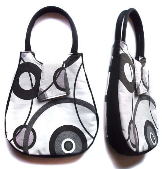 torba - geometryczne black & white - elfagado