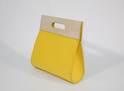 Big felt bag yellow moo studio