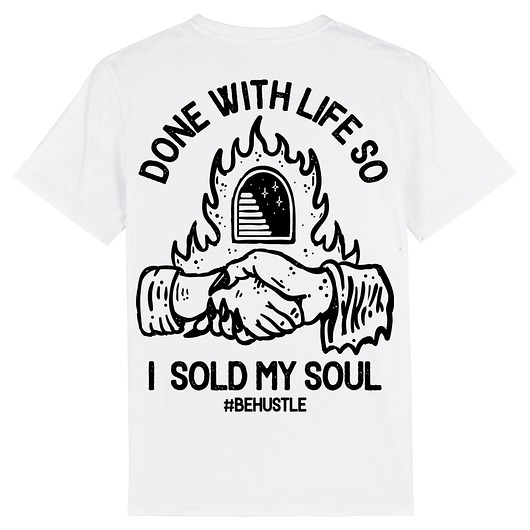 Koszulka czarna unisex - Sold My Soul BeHustle Apparel