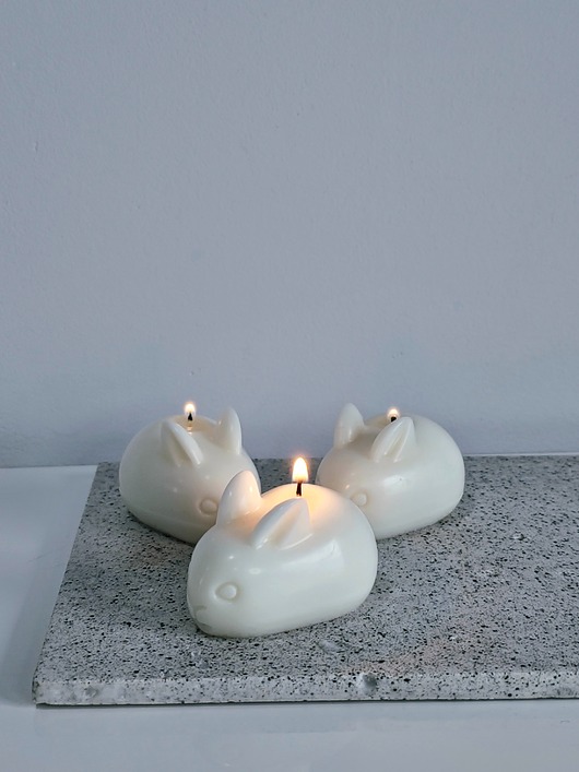 ozdoby wielkanocne Świeca sojowa dekoracyjna Zając mini