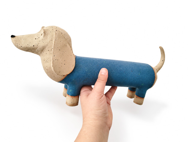 figurki i rzeźby Ceramiczny jamnik
