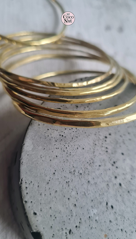 bransoletki złote Pojedyncza bransoleta z mosiądzu