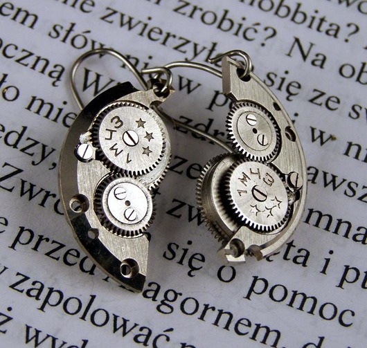 Mechaniczne kolczyki 221 Zegarynki
