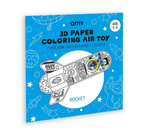 Papierowa kolorowanka 3D ROCKET OMY