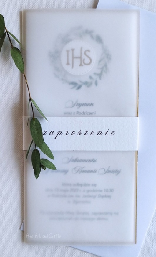 zaproszenia na komunię Zaproszenia na Komunię, wzór 21