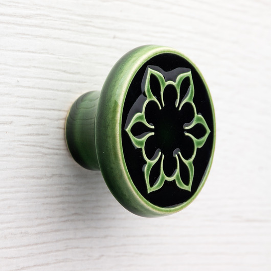 gałki do mebli Gałka do mebli, ciemna zieleń butelkowa , wz.2