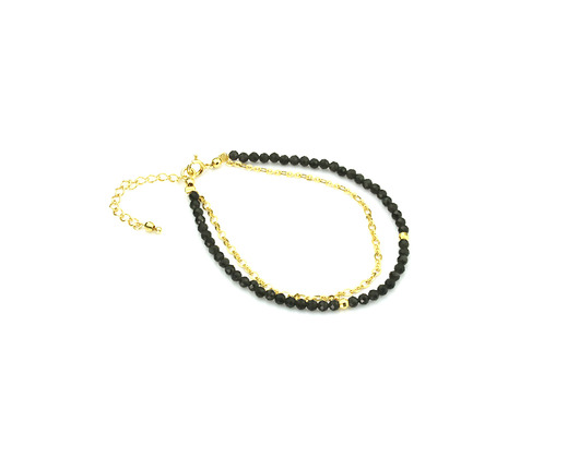 Bransoletka Obsydian Zielony złoto Brazi Druse Jewelry