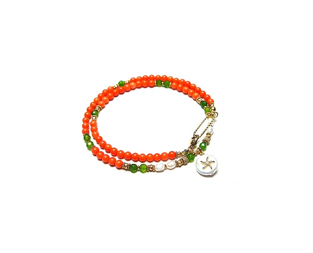 chokery Sea collection - Koral orange vol 2 /choker/ 10.07.25