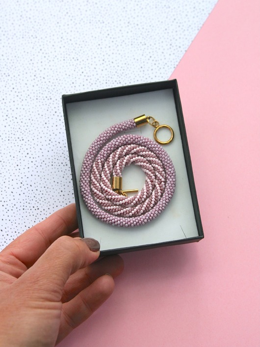 naszyjniki - inne Naszyjnik ze Szklanych Koralików